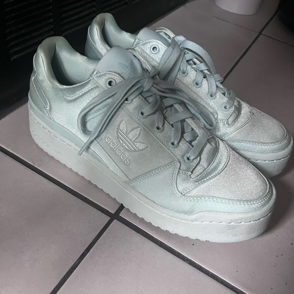 adidas satin platform sneakers